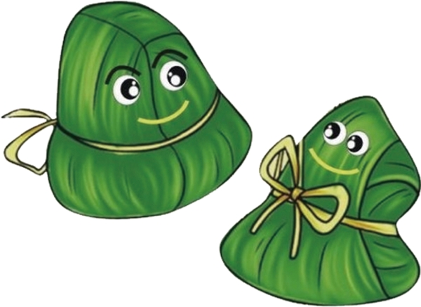 绿色粽子卡通图案
