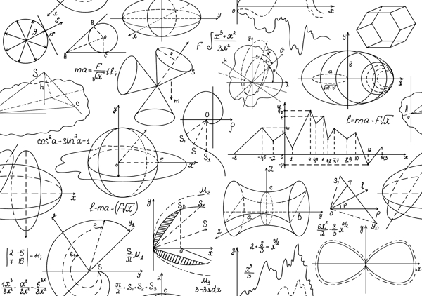 手绘数学公式图片