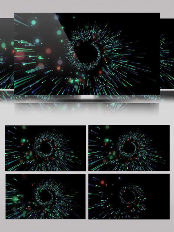 螺旋粒子背景视频AE模板