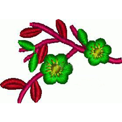 绣花植物花叶子色彩免费素材