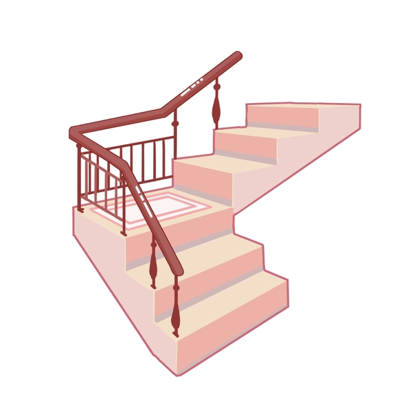 粉色楼梯装饰