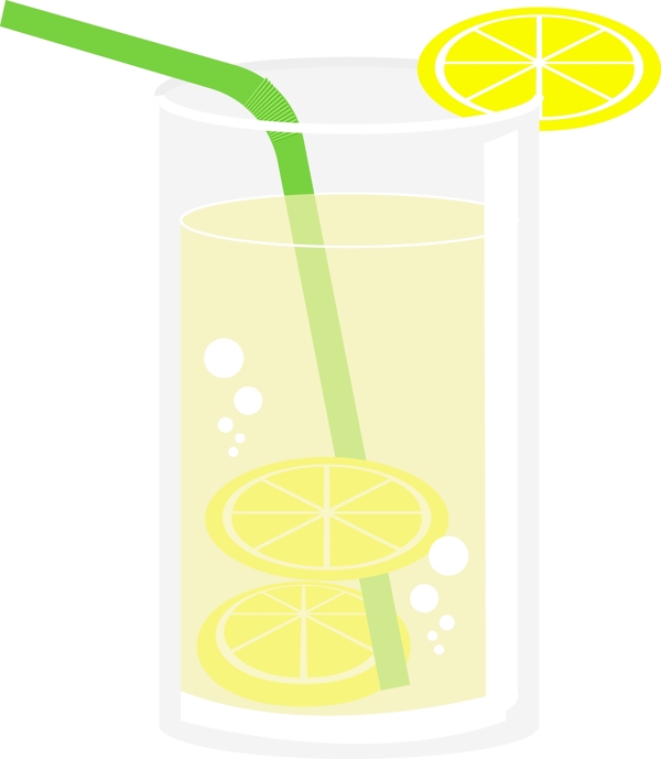 玻璃杯盛放的柠檬水