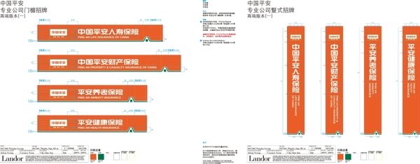 中国平安保险专业公司门楣招牌图片