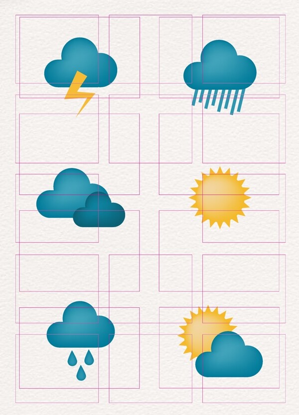 创意卡通天气预报图标设计