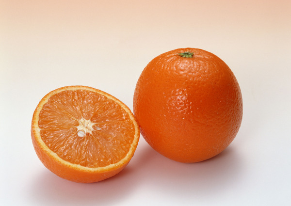 橘子橙子桔子切开大堆设计素材