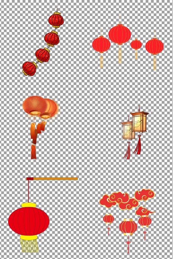 春节新年喜庆手绘灯笼图片