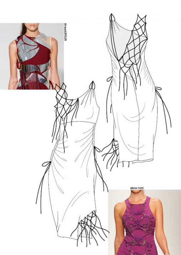 紧身连衣裙设计与实物对比图