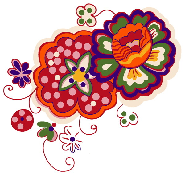 花草插图花纹图案0283