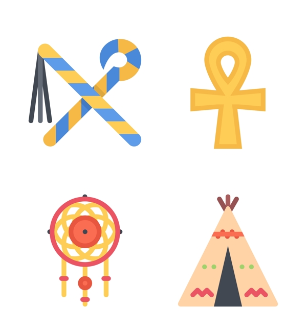 部落文化图标icon矢量图标