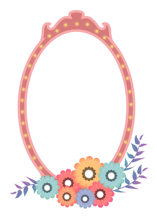花朵边框母亲节植物粉色装饰