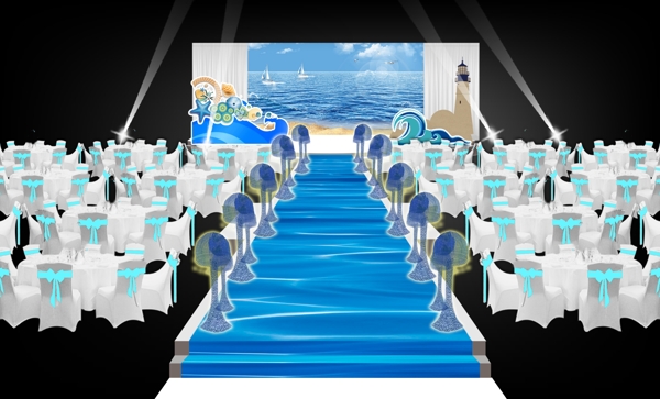 海洋婚礼现场图片