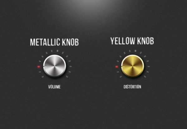 金属音乐旋转质感按钮素材
