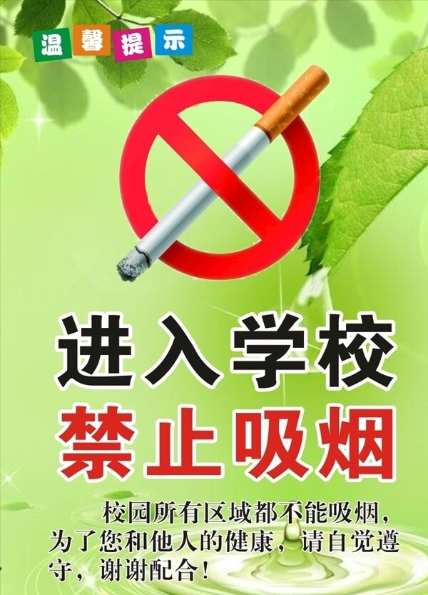 进入学校禁止吸烟
