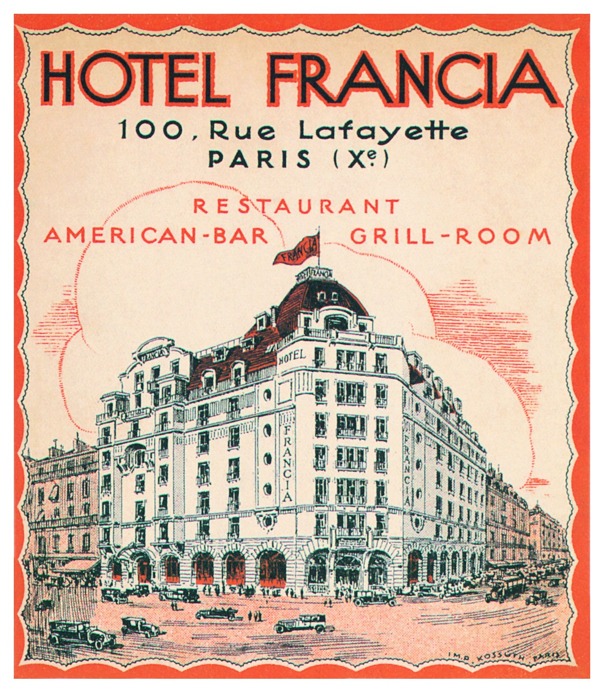 法国大酒店宣传海报图片