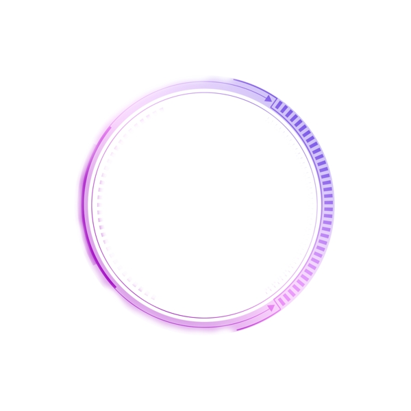 蓝紫色渐变科技图形边框元素