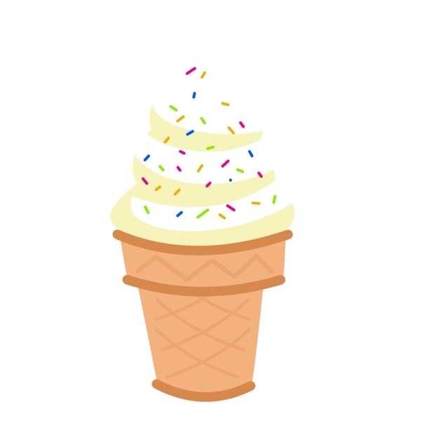 白色旋转冰淇淋小吃