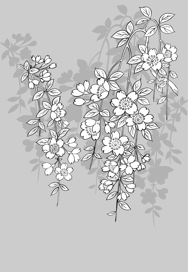 树叶花纹图案设计