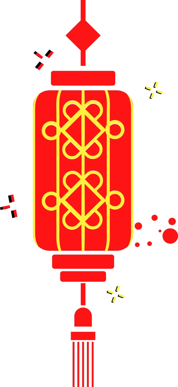 冬季元素红色灯笼可商用元素