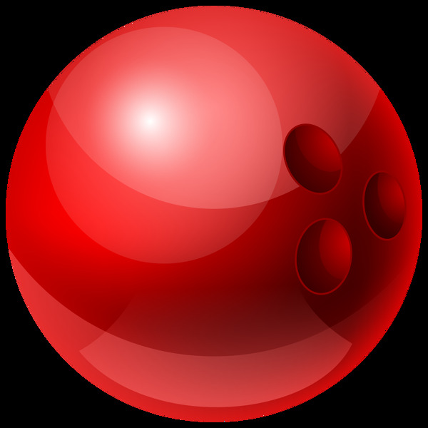 红色保龄球免抠png透明图层素材