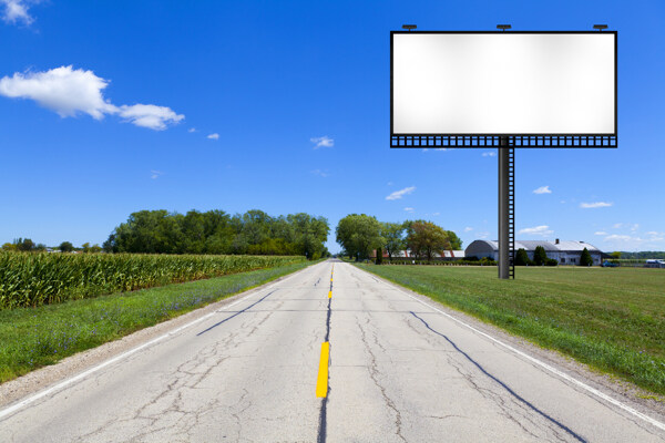高速公路上的广告牌图片