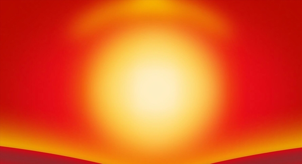 太阳晚霞红色背景图
