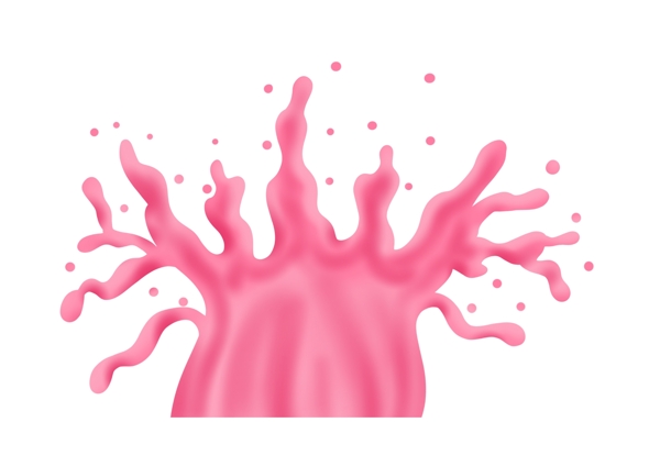 精美的粉色液体插画