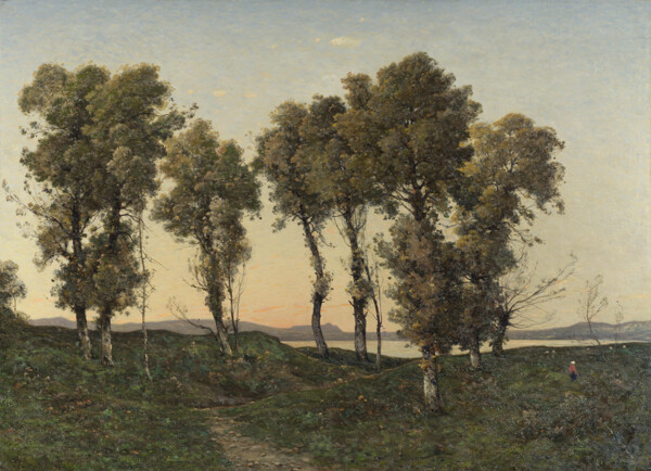 HenriJosephHarpigniesAutumnEvening画家古典画古典建筑古典景物装饰画油画