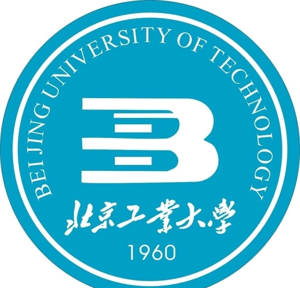北京工业大学校徽蓝色英文图片
