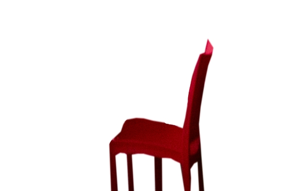 有一个红色的椅子