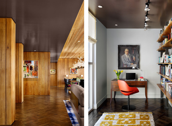 中式风格混搭客厅金色背景墙室内装修效果图