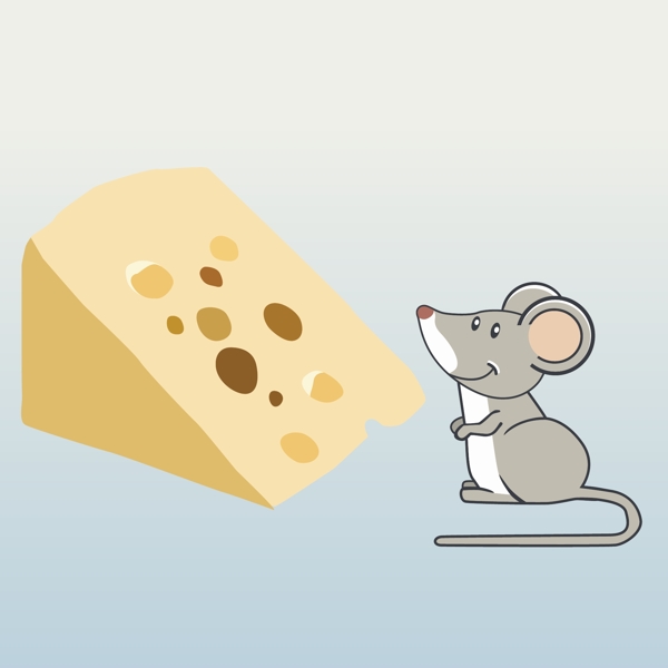 老鼠奶酪矢量背景图