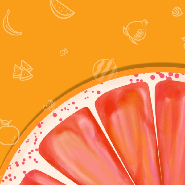 橙色几何零食食品PSD分层主图背景素材