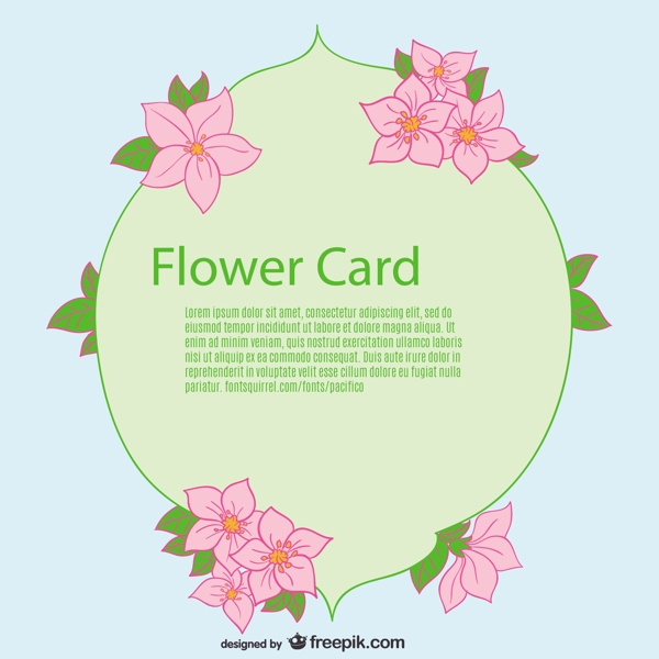 花朵卡片模板