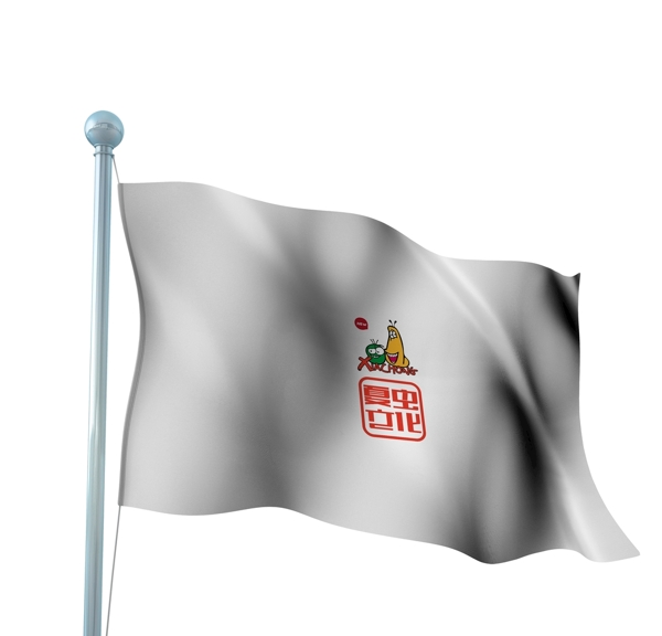 旗帜AI文件PSD效果图旗