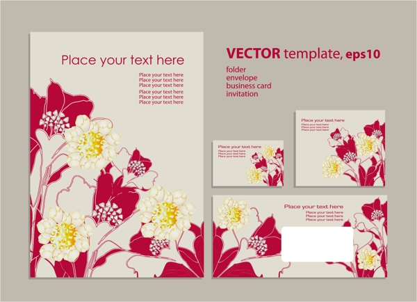 时尚花纹花朵企业画册封面设计图片
