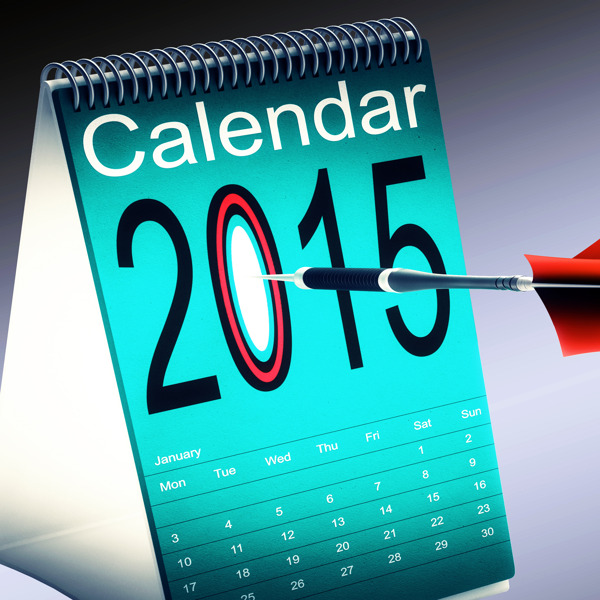 2015日历显示未来的目标计划