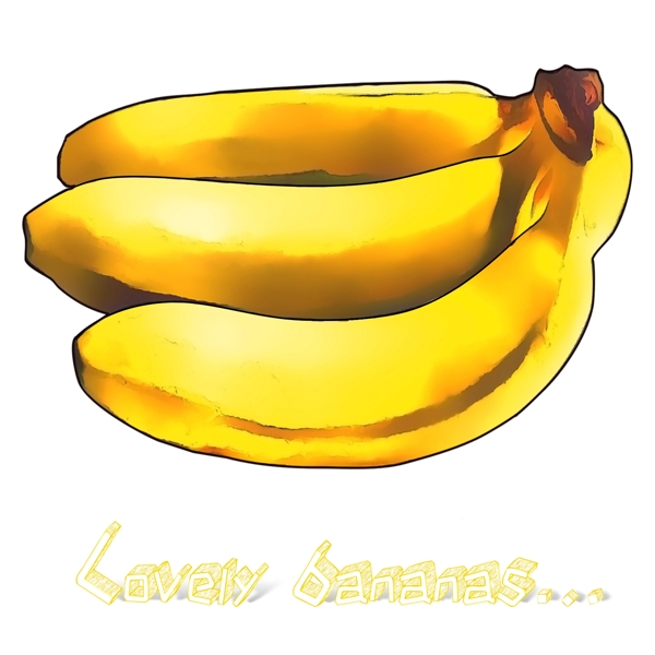六种手绘香蕉商用元素