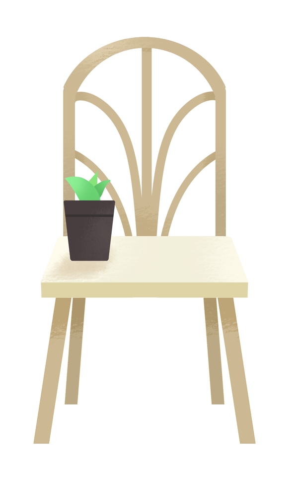 家具精致椅子绿植