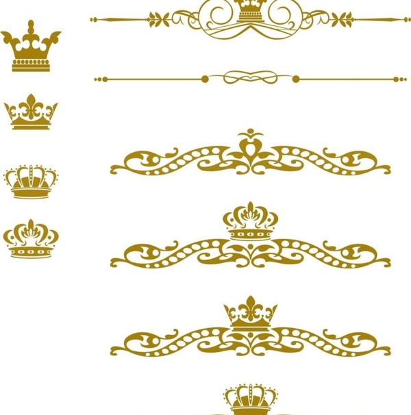 欧式皇冠花纹素材