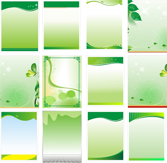 绿色展板设计矢量素材