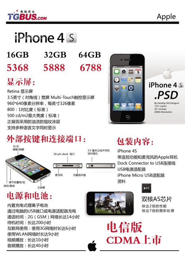 iphone4s价格单图片