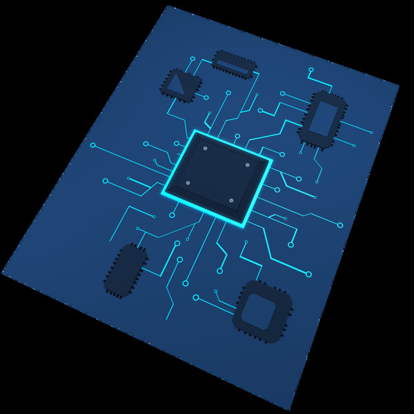 人工智能超级线路蓝色芯片