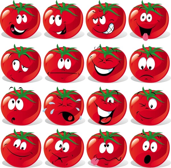 卡通西红柿表情图片