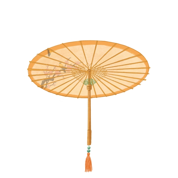 中国油纸伞中国画古典折伞PNG