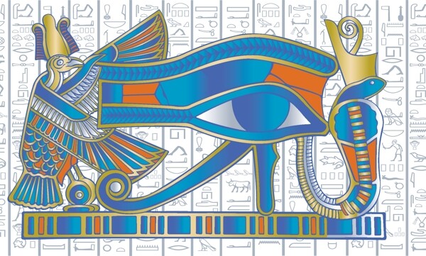 埃及古文印花图片