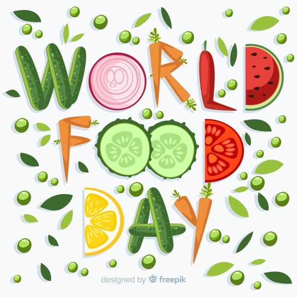 世界粮食日创意艺术字