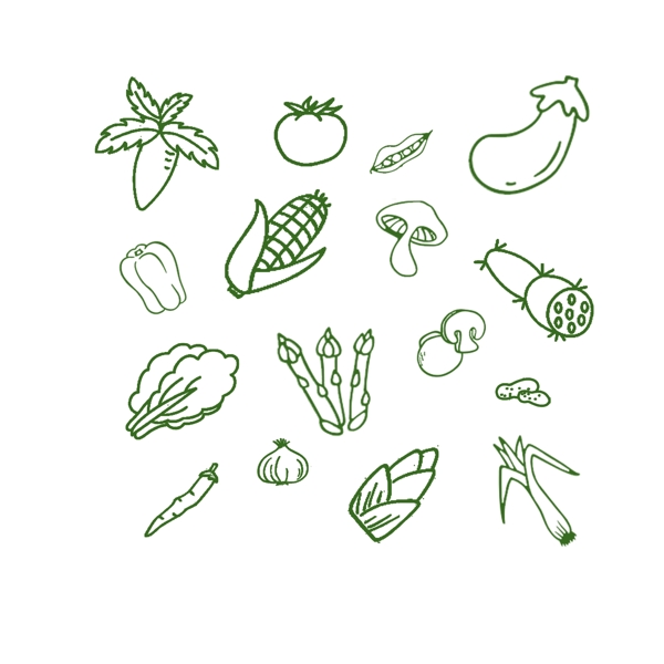 蔬菜简笔图