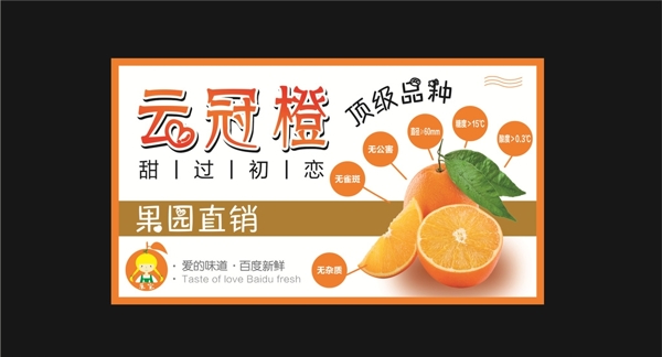 冰糖橙贴纸海报