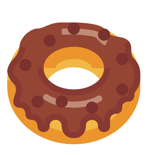 巧克力圆形甜甜圈插图