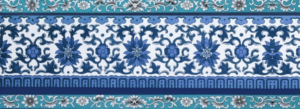蓝色民族风古典花纹底纹背景图片